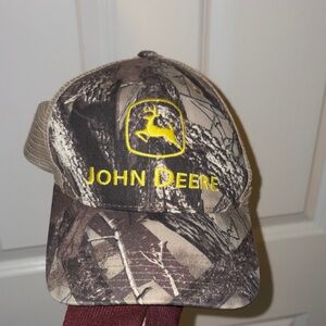 John Deere Brown and Yellow Camouflage Cap